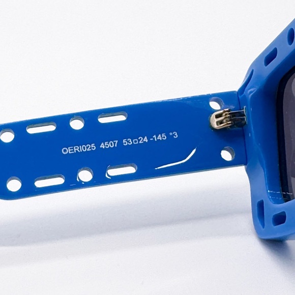 NEW OFF-WHITE ATLANTIC 507 BLUE SUNGLASSES SQUARE OERI025 4507 - Picture 9 of 11